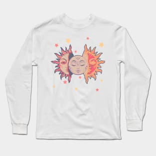 Star child of the moon and sun (white bg, matte 1 version) Long Sleeve T-Shirt